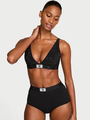 Shine Cotton Wireless Plunge Bralette