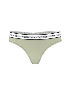 Logo Cotton Thong Panty