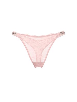 Shine Strap Lace Thong Panty