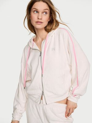 Micro Terry Full-Zip Hoodie