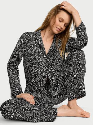 Signature Satin Long Pajama Set
