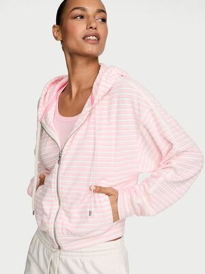 Micro Terry Full-Zip Hoodie