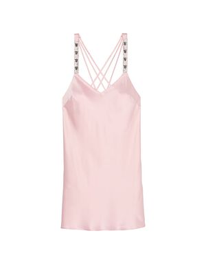 Scattered Shine Strap Satin Strappy-Back Slip
