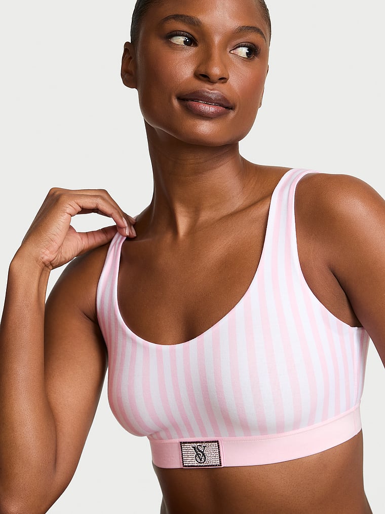 Shine Patch Lightly Lined Scoop Bralette image number null