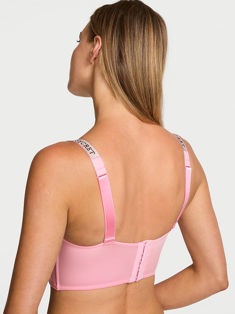 Logo Shine Strap Smooth Longline Demi Bra image number null