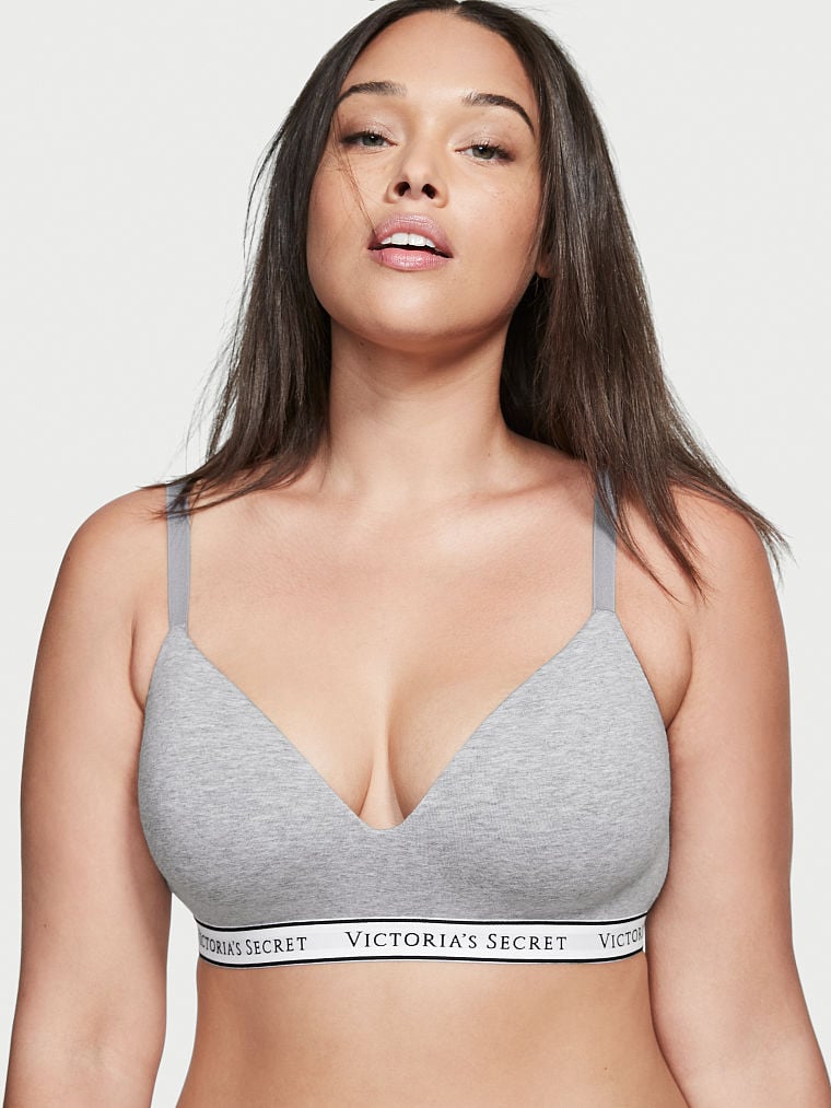 Lightly Lined Cotton Wireless Bra image number null