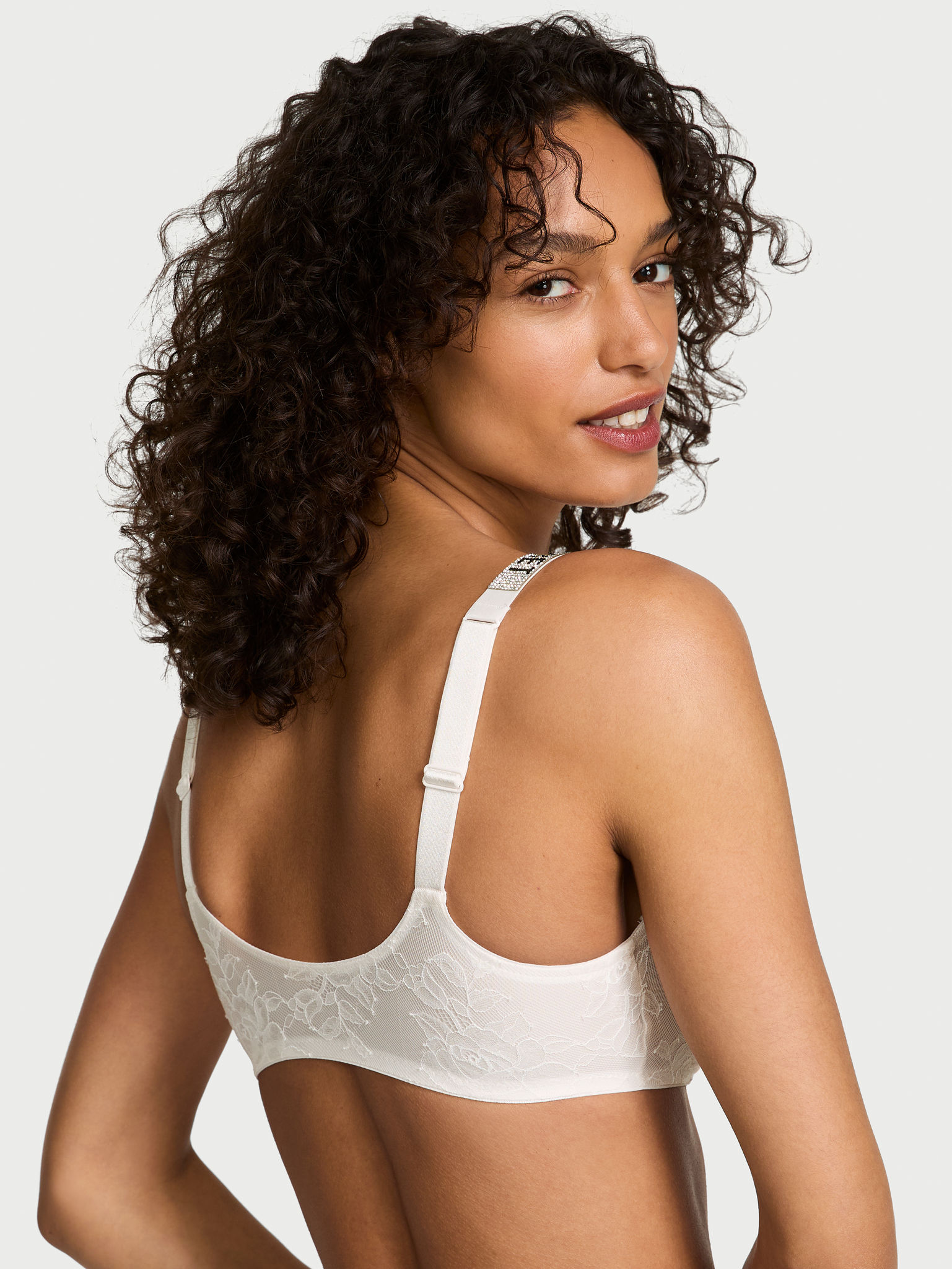 Shine Strap Lace Scoop Bralette image number null