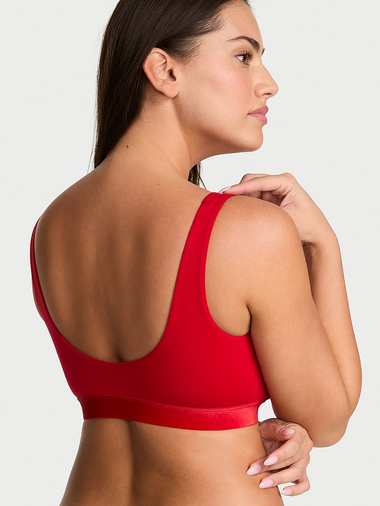 Shine Patch Lightly Lined Scoop Bralette image number null