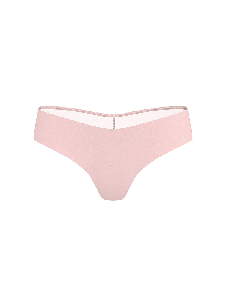 No-Show Mesh-Back Logo Thong Panty image number null