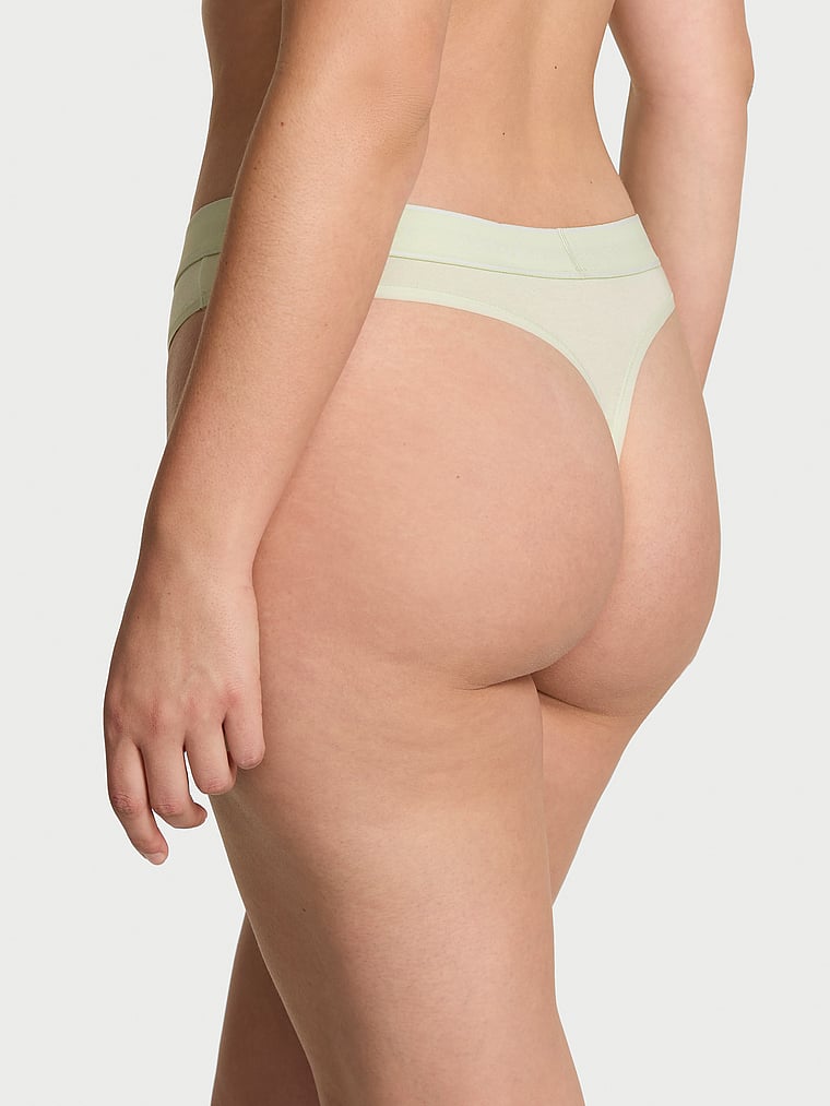 Logo Cotton Thong Panty image number null