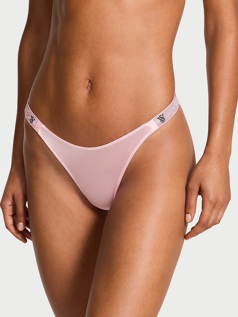 Shine Strap Thong Panty image number null