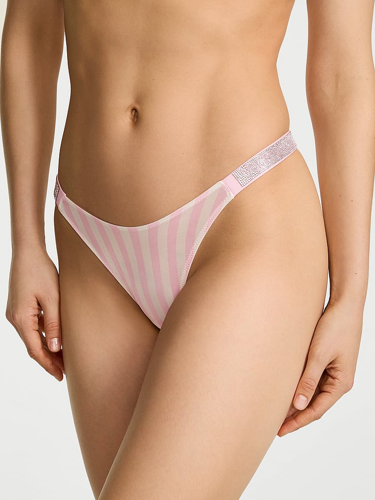 Shine Strap Thong Panty image number null