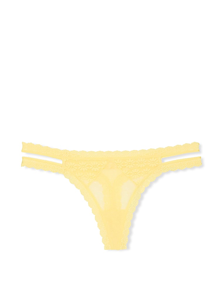Daisy Lace Thong Panty image number null