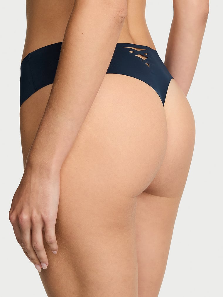 No Show Strappy Thong Panty image number null