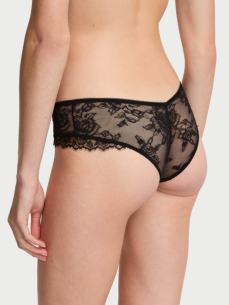 Rose Lace Overlay Cheeky Panty image number null
