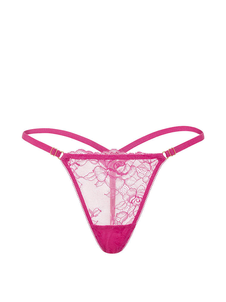 Rose Lace Adjustable V-String Panty image number null
