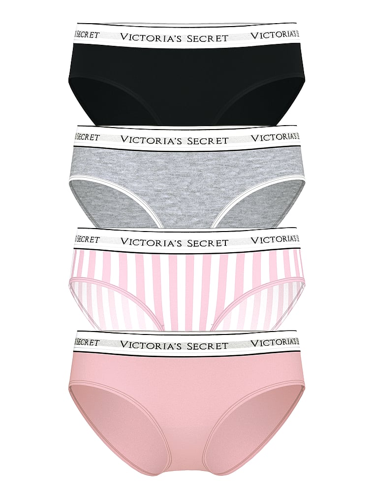 4-Pack Logo Cotton Hiphugger Panties image number null