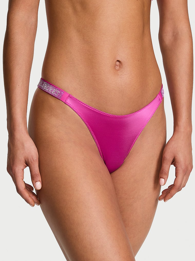 Shine Strap Thong Panty image number null
