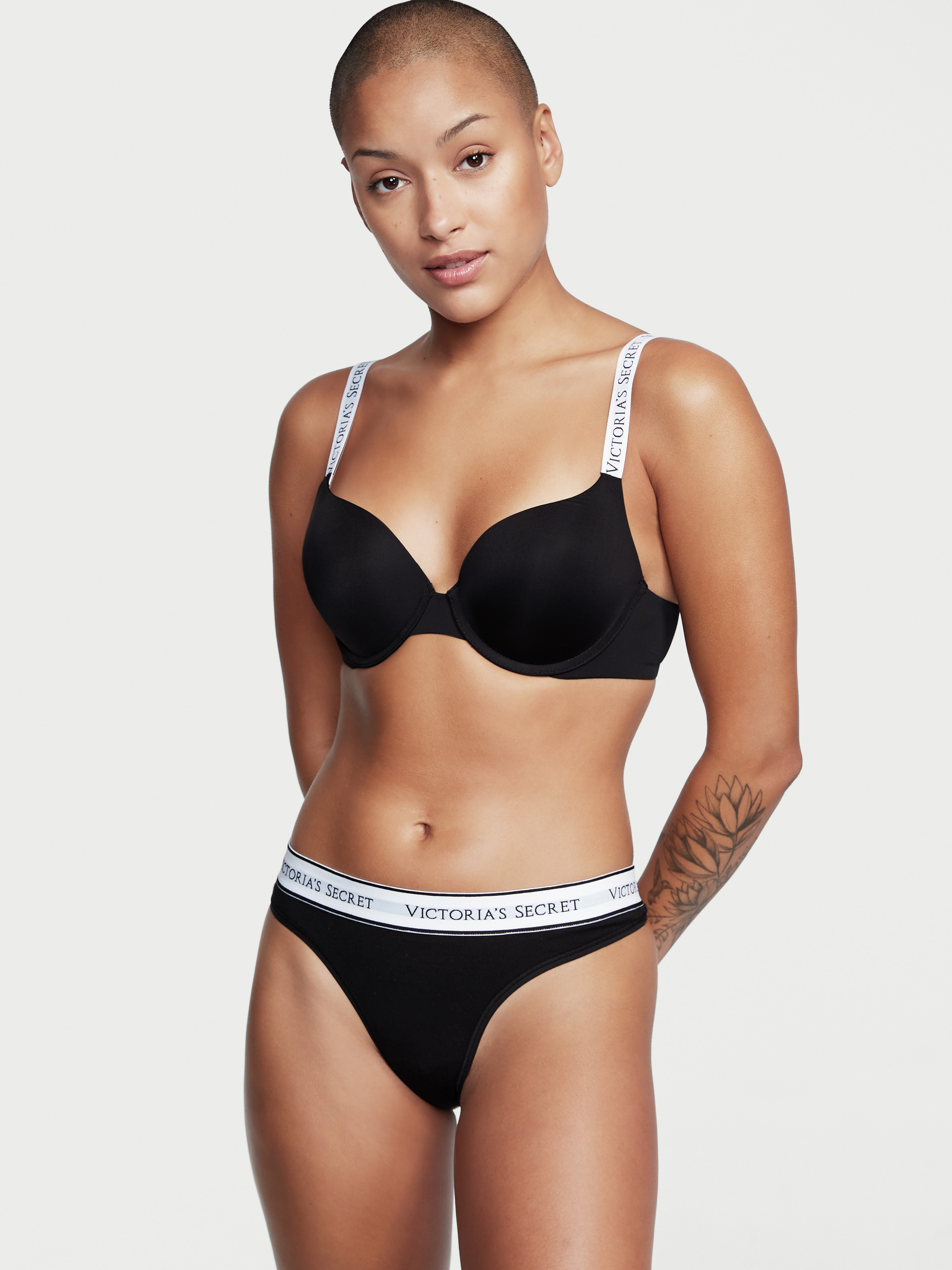 Logo Cotton Thong Panty