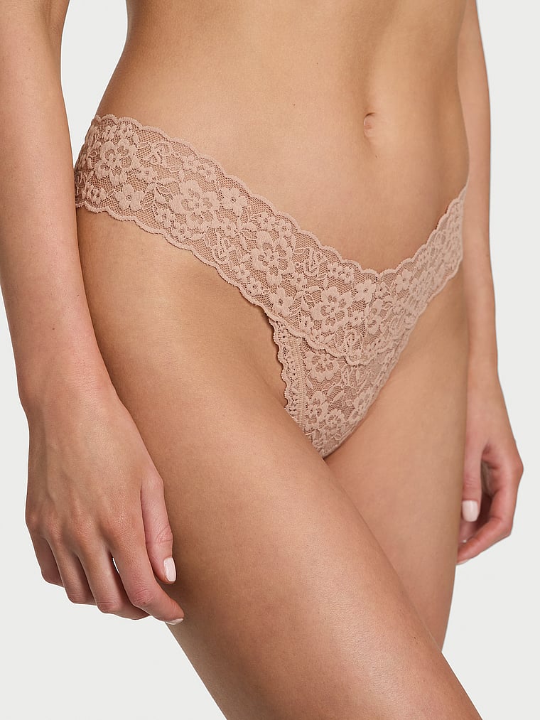 Blossom Lace Thong Panty image number null