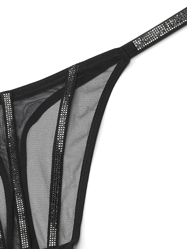 Sheer Shine Thong Panty image number null