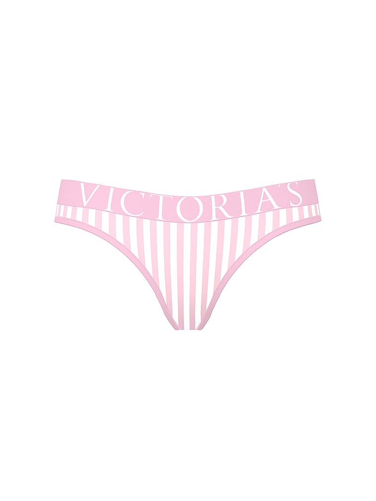 Exploded Logo Cotton Thong Panty image number null