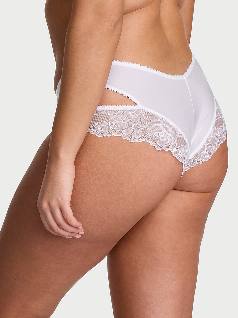 Rose Lace-Trim Cut-Out Cheeky Panty image number null