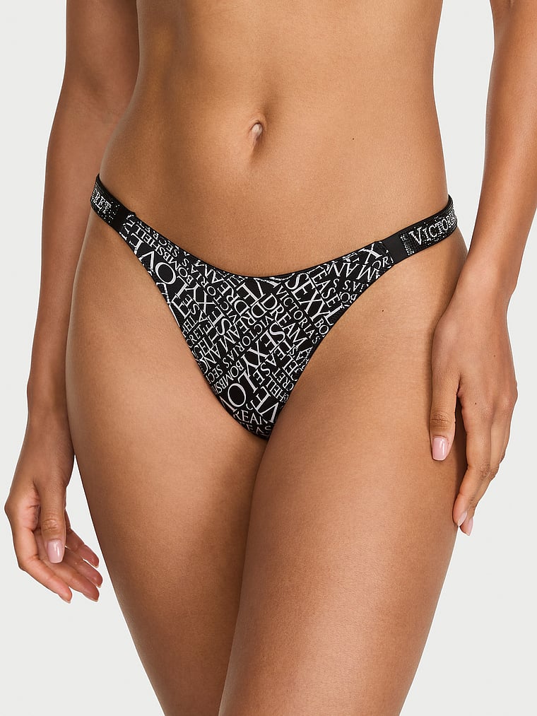 Shine Strap Thong Panty image number null