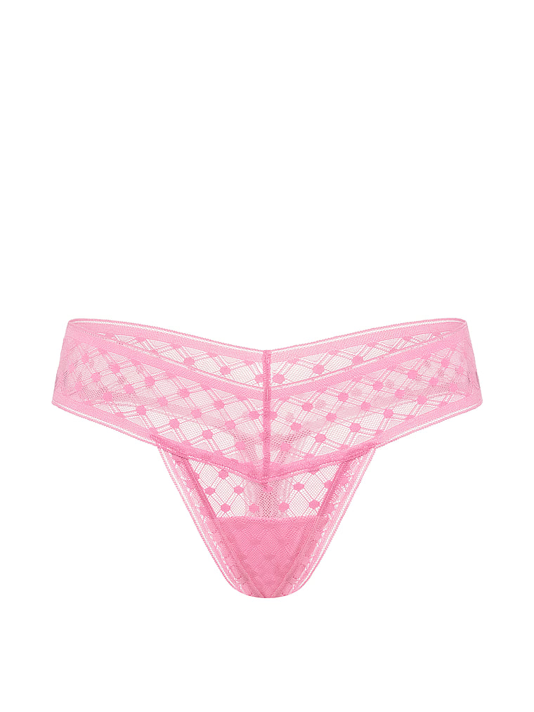 Dot Geo Lace Thong Panty image number null