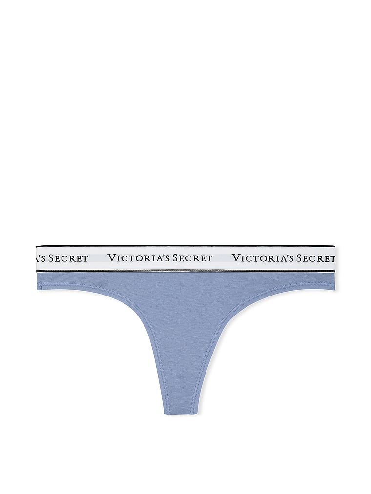 Logo Cotton Thong Panty image number null