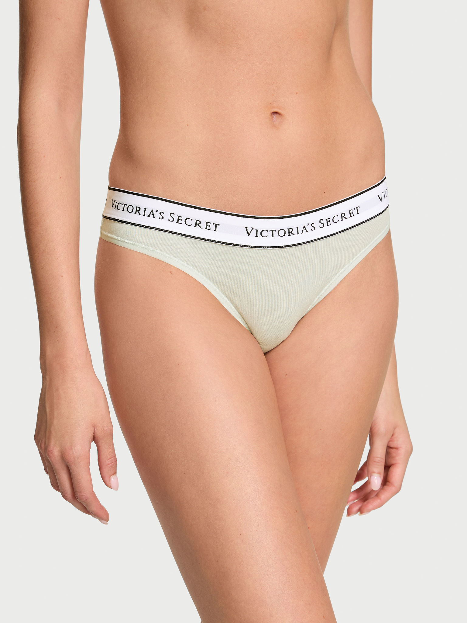 Logo Cotton Thong Panty image number null