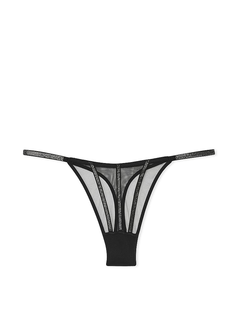 Sheer Shine Thong Panty image number null