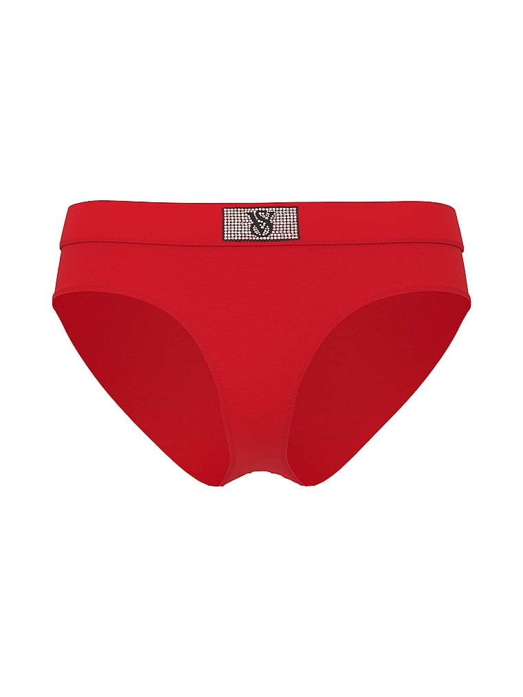 Logo Cotton Shine Patch Velvet Hiphugger Panty image number null