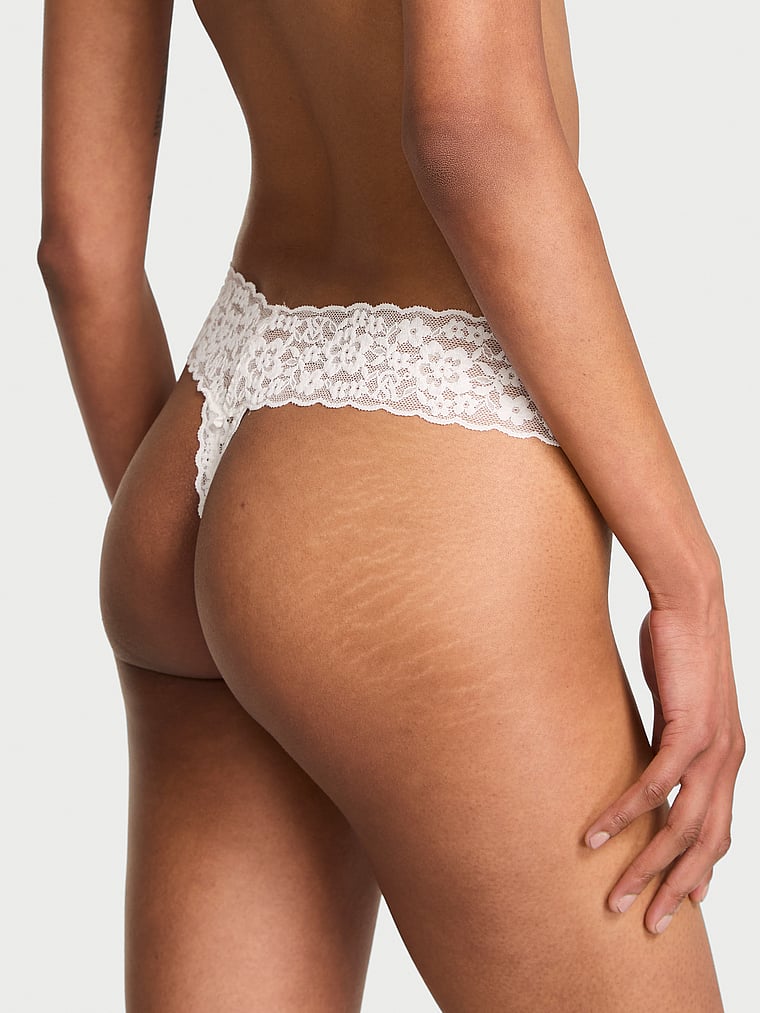 Lace Thong Panty image number null