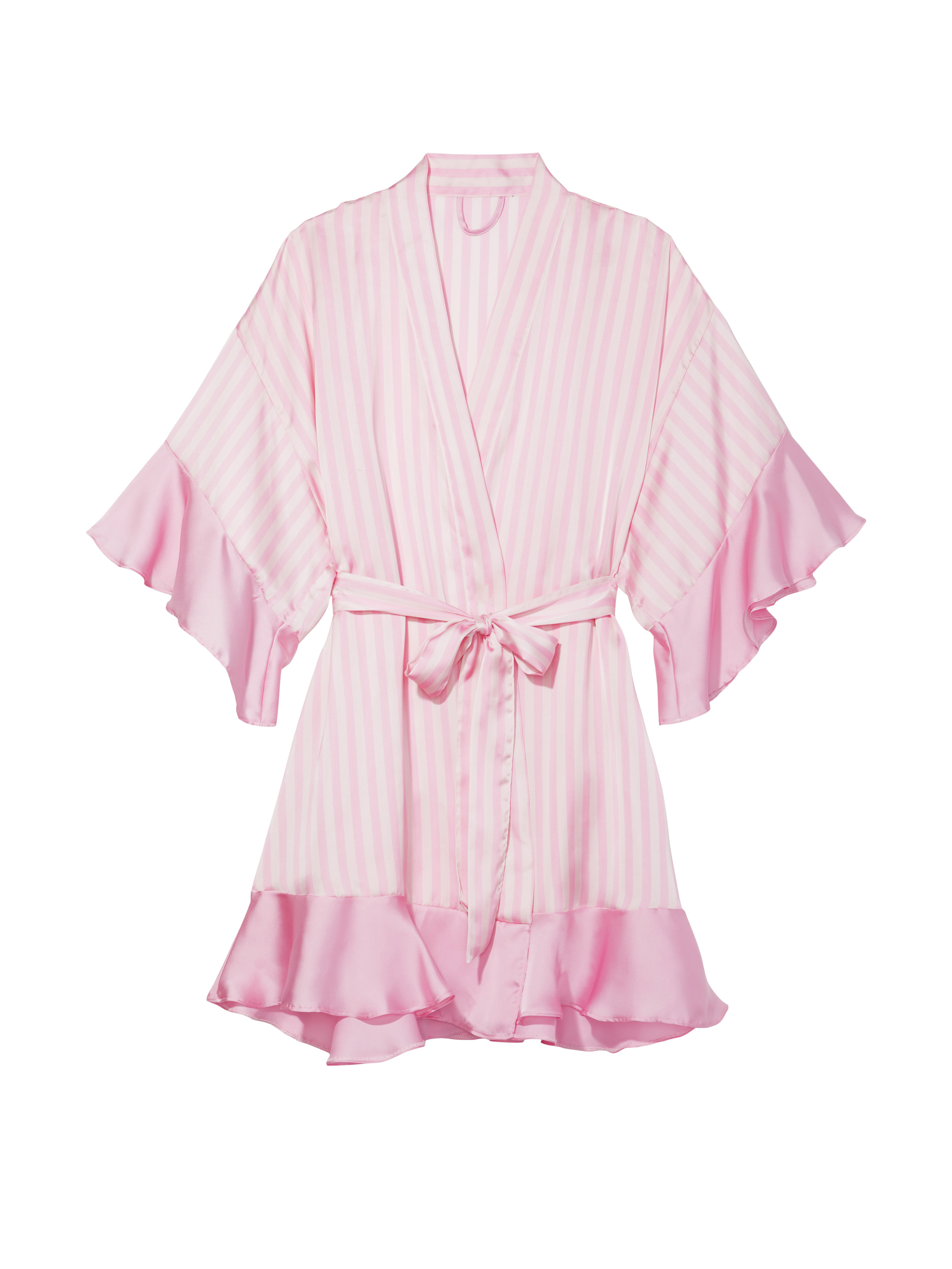 Flounce Satin Robe image number null