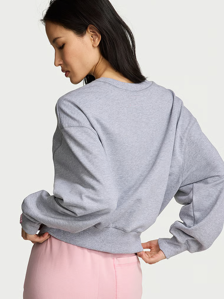 Obsessed Terry Crop Crewneck Sweatshirt image number null