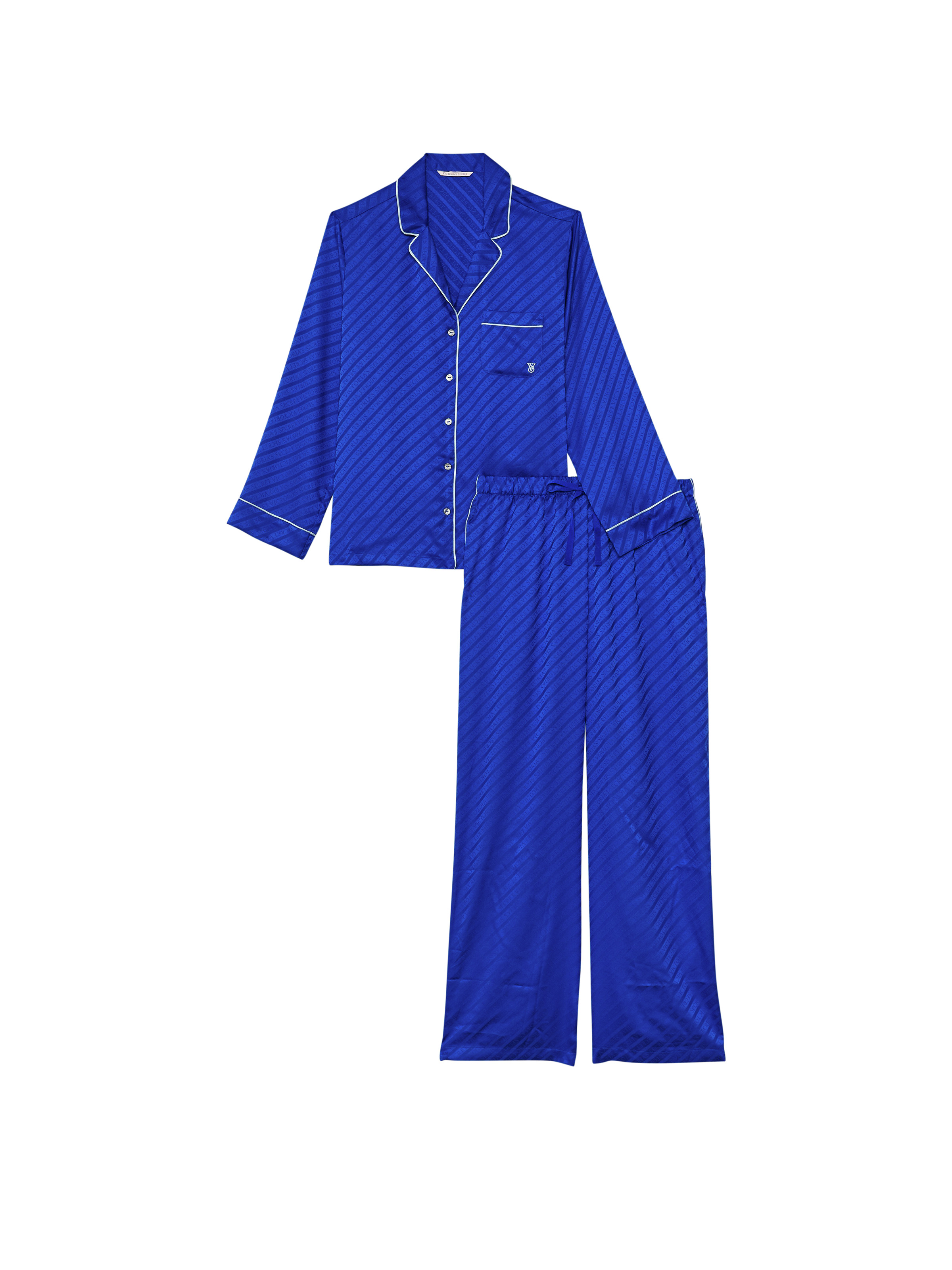 Satin Long Pajama Set image number null