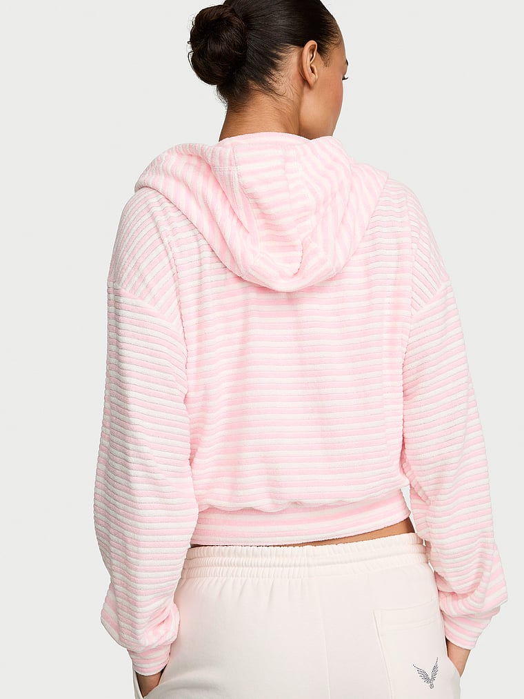 Micro Terry Full-Zip Hoodie image number null