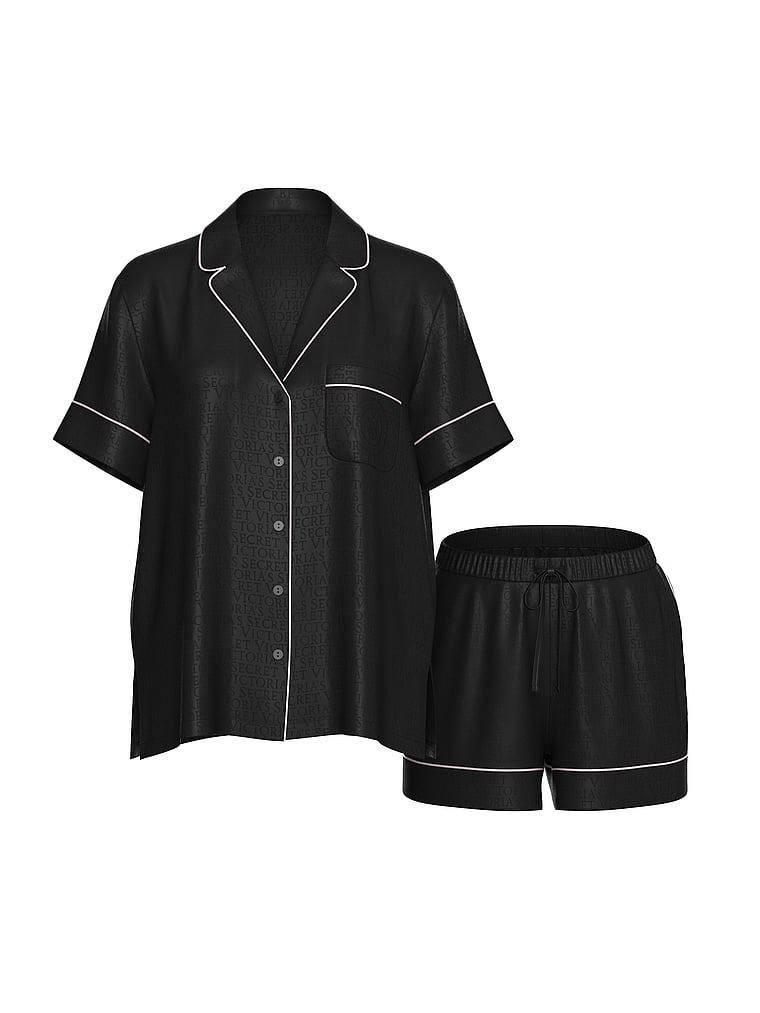 Satin Short Pajama Set image number null
