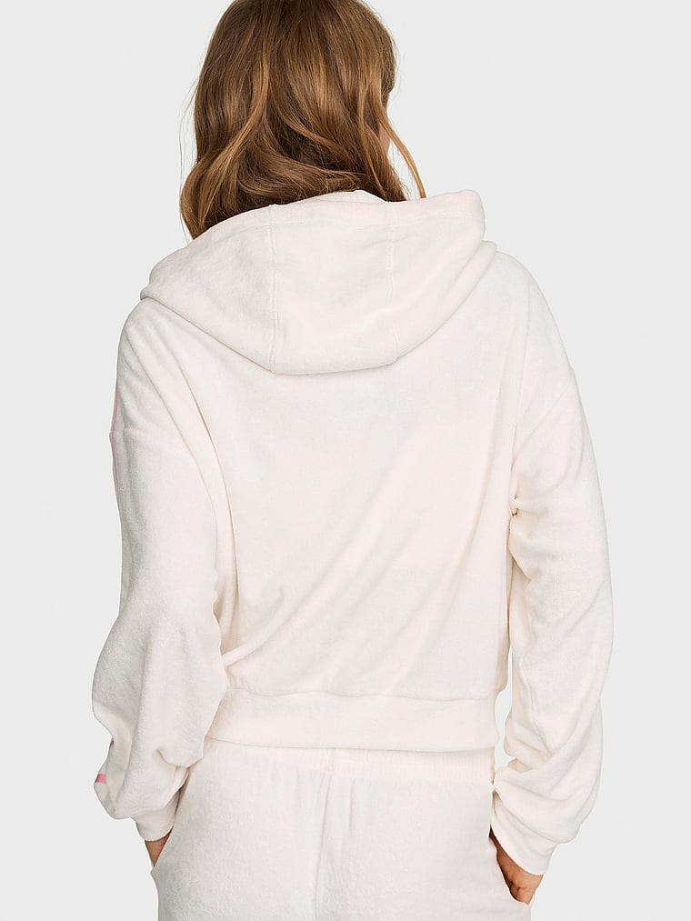 Micro Terry Full-Zip Hoodie image number null