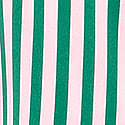 Signature Satin Oversized Long Pajama Set, Prettiest Pine & Angel Pink Stripes, swatch