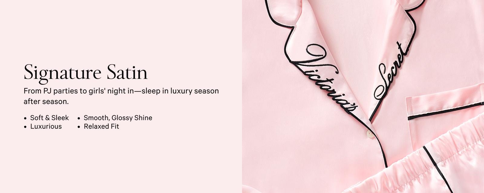 Sleep in satin PLP banner