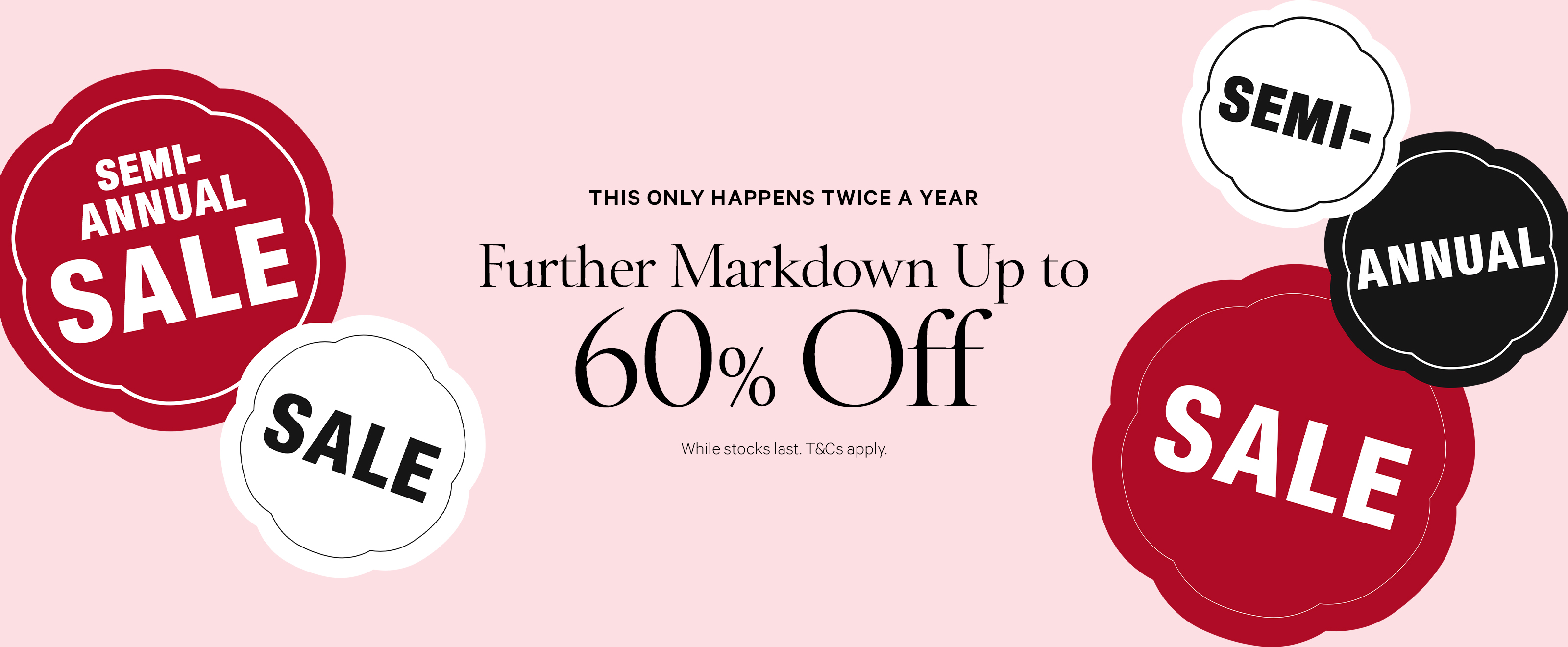 Semi-Annual Sale: Up To 60% Off PLP banner