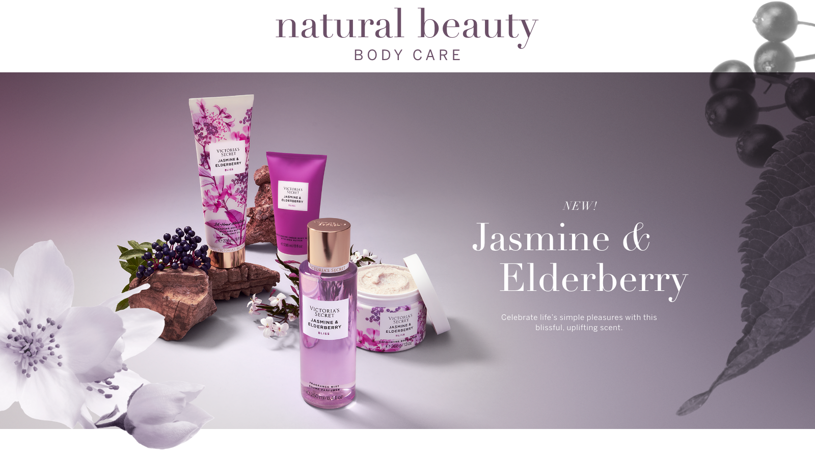 All Natural Beauty Body Care PLP banner